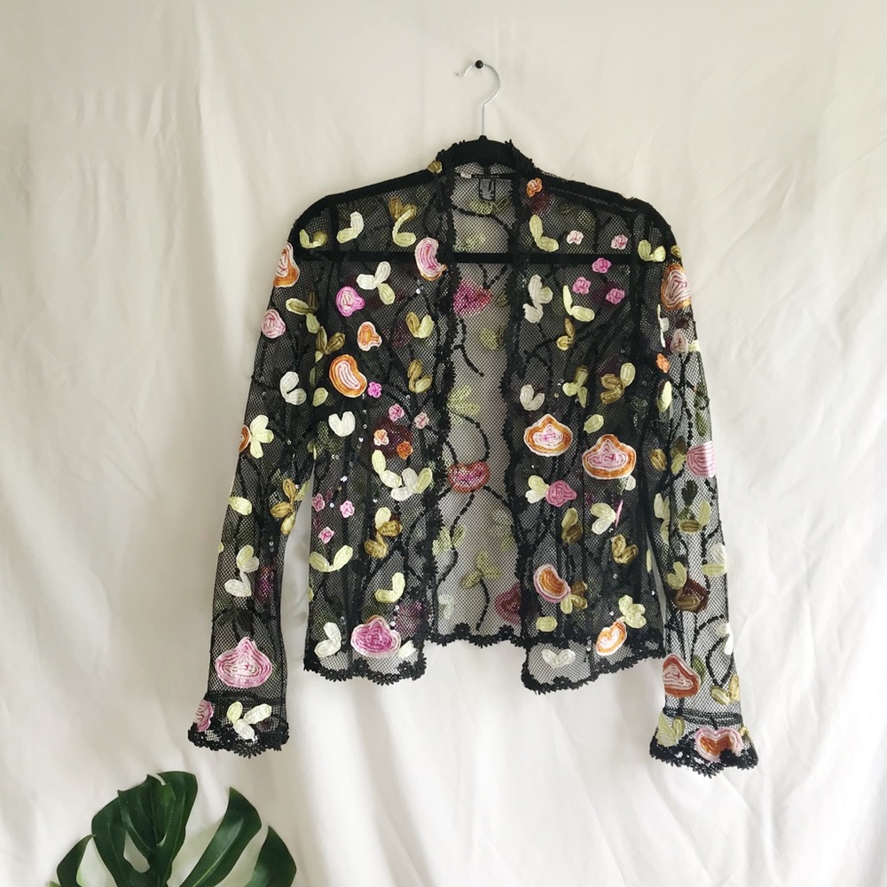 FESTIVAL 🎡 Vintage Boutique Cover Up Embroidered
